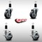 Service Caster 3.5'' SS Thermoplastic Rubber Wheel Swivel 1-3/8'' Expanding Stem Caster Set 2 Brakes, 4PK SCC-SSEX20S3514-TPRB-2-TLB-2-138 - alternate 2